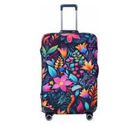 Housse de protection pour valise, motif marguerites à ressort, élastique, anti-rayures, anti-poussière pour bagages de 55,9 à 61 cm, multicolore, L