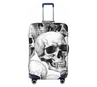 Housse de protection pour valise, motif tête de mort d'Halloween, couverture élastique anti-rayures, anti-poussière pour bagages de 73,7 à 81,3 cm