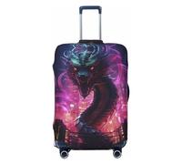 Housse de protection pour valise - Neon Futuriste Dragon Anti-rayures Uitcase Housse pour bagage, Noir , L
