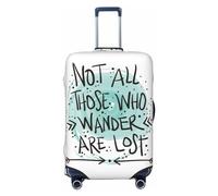 Housse de protection pour valise - Not All Who Wander Are Lost1 - Housse anti-rayures pour bagages, Noir , M