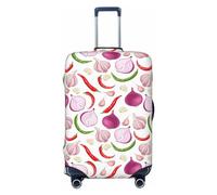 Housse de protection pour valise, oignon, ail, poivron, doux, tendance, pour bagages, noir, X-Large