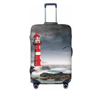 Housse de protection pour valise - Phare 3D dans le surf Santi-rayures Uitcase Cover pour bagages, Noir , M