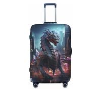 Housse de protection pour valise - Urban Mechanical Dragon Santi-rayures Uitcase Cover pour bagages, Noir , L