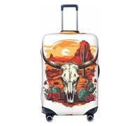 Housse de protection pour valise - Western Desert Cactus Ram Skull Santi Scratch Uitcase Housse pour bagage, Noir , x-large