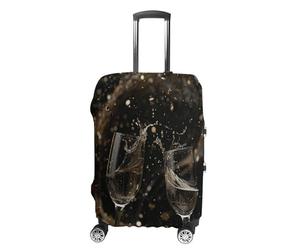 Housse de protection pour valises avec deux verres de champagne - Approuvée par la TSA - Élastique et lavable - Anti-rayures - Pour valises de voyage, Deux verres de champagne, XL, Housse pour valise