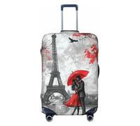 Housse de protection pour valises de couple - Motif Tour Eiffel - Élastique - Anti-rayures et anti-poussière - Convient pour 55,9 à 61 cm, multicolore, L