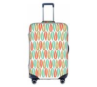 Housse de protection pour valises de style moderne du milieu du siècle, élastique, résistante aux rayures, plusieurs tailles, blanc, x-large
