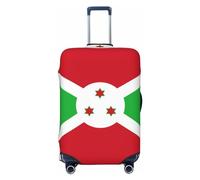 Housse de protection pour valises de voyage - Drapeau du Burundi - Anti-rayures - Pour valises adultes (45,7 à 81,3 cm), noir, Large