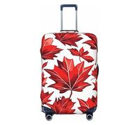 Housse de protection pour valises en forme de feuille d'érable rouge, housse élastique anti-rayures et anti-poussière pour bagages de 55,9 à 61 cm, multicolore, M