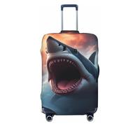 Housse de Protection pour valises, Motif Attaque de Requin spectaculaire, Compatible avec Les Bagages de 45,7 à 81,3 cm (Grande Taille).