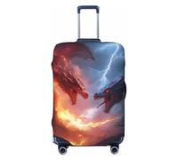 Housse de Protection pour valises, Motif Dragon de feu et Ciel, Compatible avec Les valises de 45 à 81 cm (Taille XL).