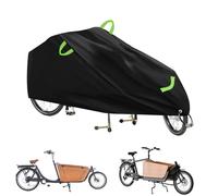 Housse de protection pour vélo de charge, imperméable en matériau 420D résistant avec protection UV et coupe-vent, pour vélos de charge à une voie et à deux voies