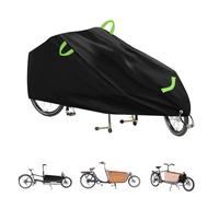 Housse de protection pour vélo de charge imperméable en tissu Oxford 420D pour vélos de charge à une voie avec bandes réfléchissantes, protection UV, indéchirable, 280 x 65 x 100 cm
