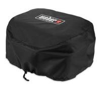Weber Premium Housse de Protection Type Bonnet pour Barbecue Lumin Compact, Respirante, résistante aux UV et à l’Eau, Protection Contre Le Vent et Les intempéries, Noir (3400305)
