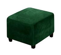 Housse de protection rectangulaire et carrée en velours élastique pour pouf 40 x 40 cm et 31 x 31 cm - Pour canapé, petit pouf - Décoration d'intérieur - A8