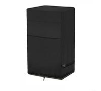 Housse de protection rectangulaire pour brasero d'extérieur avec sangles réglables en tissu Oxford 210D imperméable résistant aux intempéries et très résistante, noir, 53,3 x 53,3 x 83,3 cm