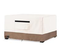 Housse de protection rectangulaire pour brasero rectangulaire, robuste 600D, résistante à la déchirure, 100 % imperméable, 132,1 cm de long x 86,4 cm de large x 61 cm de haut, beige