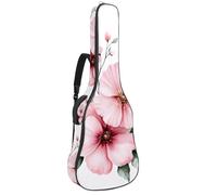 Housse de protection rembourrée en éponge douce pour guitare acoustique, électrique, basse classique, 101,6 cm, 106,7 cm, fleurs de cerisier du Japon rose, Multicolore 06, 42.9x16.9x4.7 in, Sac à dos