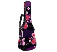 Housse de protection rembourrée en éponge douce pour guitare acoustique, électrique, basse classique, 101,6 cm, 106,7 cm, fleurs de cerisier du Japon rose, Multicolore 03., 42.9x16.9x4.7 in, Sac à dos