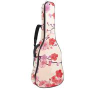 Housse de protection rembourrée en éponge douce pour guitare acoustique, électrique, basse classique, 101,6 cm, 106,7 cm, fleurs de cerisier du Japon rose, Multicolore 01., 42.9x16.9x4.7 in, Sac à dos