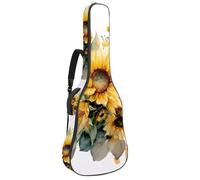 Housse de protection rembourrée en éponge douce pour guitare acoustique, électrique, basse classique, empreintes de pattes mignonnes avec nœuds papillon et cœurs 101,6 cm, 101,4 cm, 106,7 cm