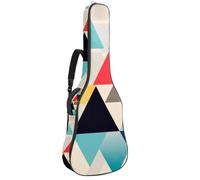 Housse de protection rembourrée en éponge douce pour guitare acoustique, électrique, basse classique, style forêt, fleurs, plantes, oiseaux, papillons, fond beige, Multicolore 10., 42.9x16.9x4.7 in