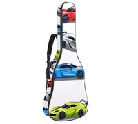 Housse de protection rembourrée pour guitare acoustique avec drapeau à damier rétro pour guitare électrique basse classique, Multicolore 03., 42.9x16.9x4.7 in, Sac à dos décontracté