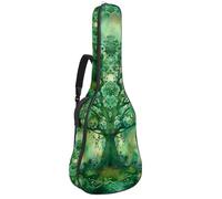 Housse de protection rembourrée pour guitare acoustique avec motif arbre de vie vert - Forêt indienne - Pour guitare électrique et classique, Multicolore 01., 42.9x16.9x4.7 in, Sac à dos décontracté