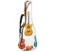 Housse de protection rembourrée pour guitare acoustique avec motif arbre de vie vert - Forêt indienne - Pour guitare électrique et classique, Multicolore 07, 42.9x16.9x4.7 in, Sac à dos décontracté