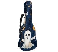 Housse de protection rembourrée pour guitare acoustique avec motif boules oculaires d'Halloween sans couture pour guitare électrique basse classique, Multicolore 03., 42.9x16.9x4.7 in, Sac à dos