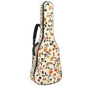 Housse de protection rembourrée pour guitare acoustique avec oiseaux de la ferme de Pâques sur fond vert pour guitare électrique basse classique, Multicolore 08, 42.9x16.9x4.7 in, Sac à dos