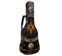 Housse de protection rembourrée pour guitare acoustique avec signes du zodiaque et symboles des planètes, Multicolore 01., 42.9x16.9x4.7 in, Sac à dos décontracté