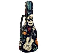 Housse de protection rembourrée pour guitare acoustique Day of The Dead Cacti Guitars pour guitare électrique basse classique, Multicolore 03., 42.9x16.9x4.7 in, Sac à dos décontracté