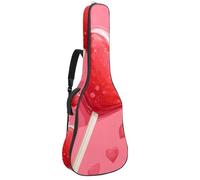 Housse de protection rembourrée pour guitare acoustique en forme de cœur Motif sucette rose, Multicolore 04, 42.9x16.9x4.7 in, Sac à dos décontracté