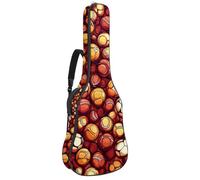 Housse de protection rembourrée pour guitare acoustique en forme de cœur Motif sucette rose, Multicolore 06, 42.9x16.9x4.7 in, Sac à dos décontracté