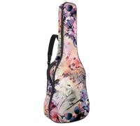 Housse de protection rembourrée pour guitare acoustique - Motif animaux - Peinture aquarelle abstraite - Pour basse électrique et classique, Multicolore 04, 42.9x16.9x4.7 in, Sac à dos décontracté