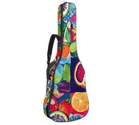 Housse de protection rembourrée pour guitare acoustique - Motif animaux - Peinture aquarelle abstraite - Pour basse électrique et classique, Multicolore 08, 42.9x16.9x4.7 in, Sac à dos décontracté