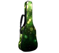 Housse de protection rembourrée pour guitare acoustique Motif Bokeh Vert pailleté, Multicolore 03., 42.9x16.9x4.7 in, Sac à dos décontracté