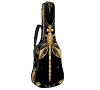 Housse de protection rembourrée pour guitare acoustique Motif Bokeh Vert pailleté, Multicolore 04, 42.9x16.9x4.7 in, Sac à dos décontracté
