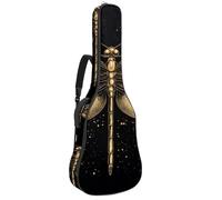 Housse de protection rembourrée pour guitare acoustique Motif Bokeh Vert pailleté, Multicolore 06, 42.9x16.9x4.7 in, Sac à dos décontracté