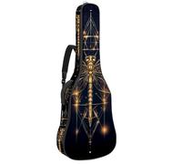 Housse de protection rembourrée pour guitare acoustique Motif Bokeh Vert pailleté, Multicolore 07, 42.9x16.9x4.7 in, Sac à dos décontracté