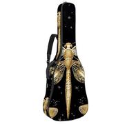 Housse de protection rembourrée pour guitare acoustique Motif Bokeh Vert pailleté, Multicolore 09, 42.9x16.9x4.7 in, Sac à dos décontracté