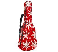 Housse de protection rembourrée pour guitare acoustique - Motif bonhomme de neige et boules de Noël - Pour basse électrique et guitare classique, Multicolore 09, 42.9x16.9x4.7 in, Sac à dos