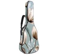 Housse de protection rembourrée pour guitare acoustique - Motif feuilles et plantes - Gris sauge - Pour basse électrique et classique, Multicolore 08, 42.9x16.9x4.7 in, Sac à dos décontracté