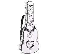 Housse de protection rembourrée pour guitare acoustique - Motif feuilles et plantes - Gris sauge - Pour basse électrique et classique, Multicolore 09, 42.9x16.9x4.7 in, Sac à dos décontracté