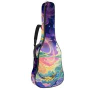 Housse de protection rembourrée pour guitare acoustique - Motif zèbre exotique - Motif animal sauvage - Style aquarelle, Multicolore 05, 42.9x16.9x4.7 in, Sac à dos décontracté