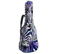 Housse de protection rembourrée pour guitare acoustique - Motif zèbre exotique - Motif animal sauvage - Style aquarelle, Multicolore 01., 42.9x16.9x4.7 in, Sac à dos décontracté
