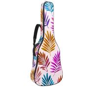 Housse de protection rembourrée pour guitare acoustique - Style vintage - Vert foncé - Motif aquarelle - Pour basse électrique et classique, Multicolore 10., 42.9x16.9x4.7 in, Sac à dos décontracté
