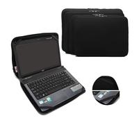 Housse de protection rembourrée souple pour ordinateur portable de 15,6", compatible avec Apple MacBook, Acer, Asus, Amazon, HP, Microsoft, Notebook, Chromebook, Ultrabook (15,6") Noir