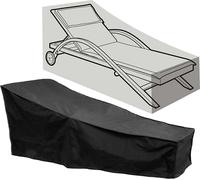 Housse de protection résistante aux intempéries Lounger Chaise de jardin Bain de soleil - 210L x 75H x 40H x 80B cm - Premium - Imperméable - Couverture pour le jardin - Imperméable - Noir